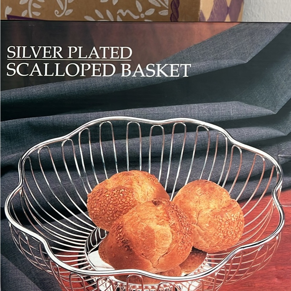 Silver Plated Scalloped Basket